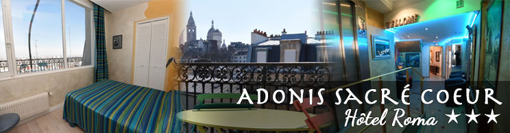 Banniere hotel Adonis Sacré-coeur - Hôtel Roma, Paris, 75018